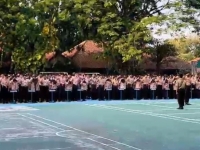 UPACARA PERINGATAN HARI PRAMUKA KE 65 DI SMA NEGERI 2 DEMAK
